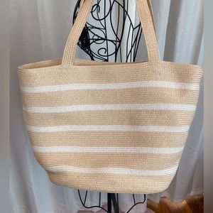 Straw like market beach bag